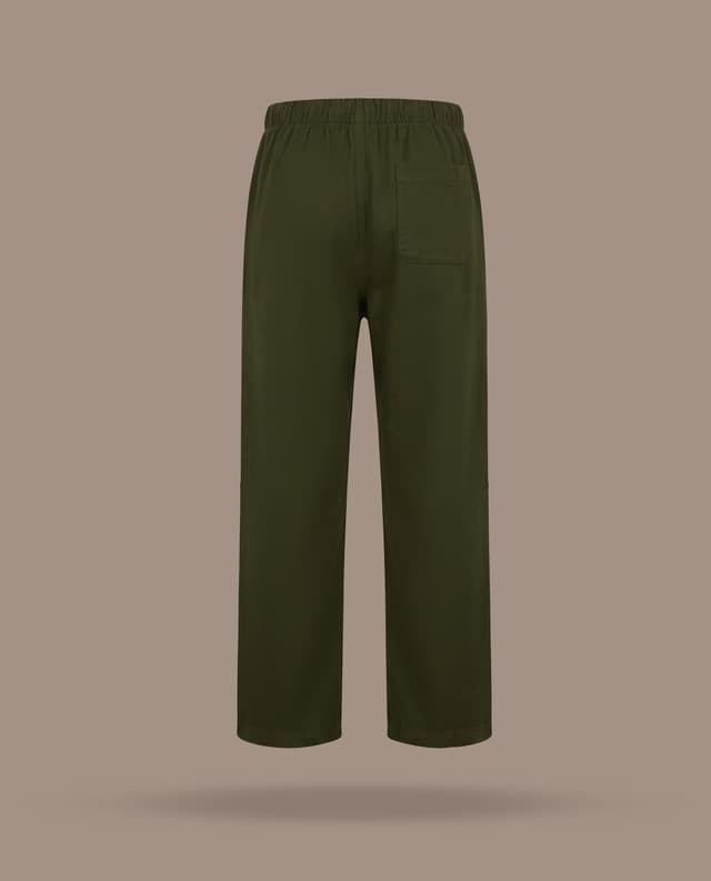 Solid Straight Fit Pleated Trousers thumbnail 4
