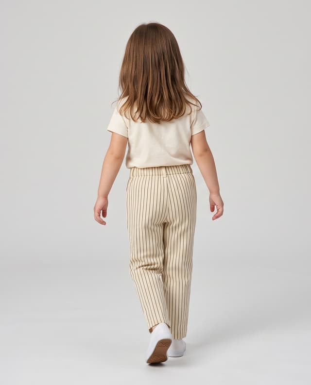 Striped Elastic Waist Trousers thumbnail 2