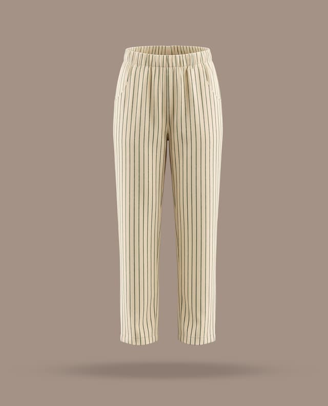 Striped Elastic Waist Trousers thumbnail 3