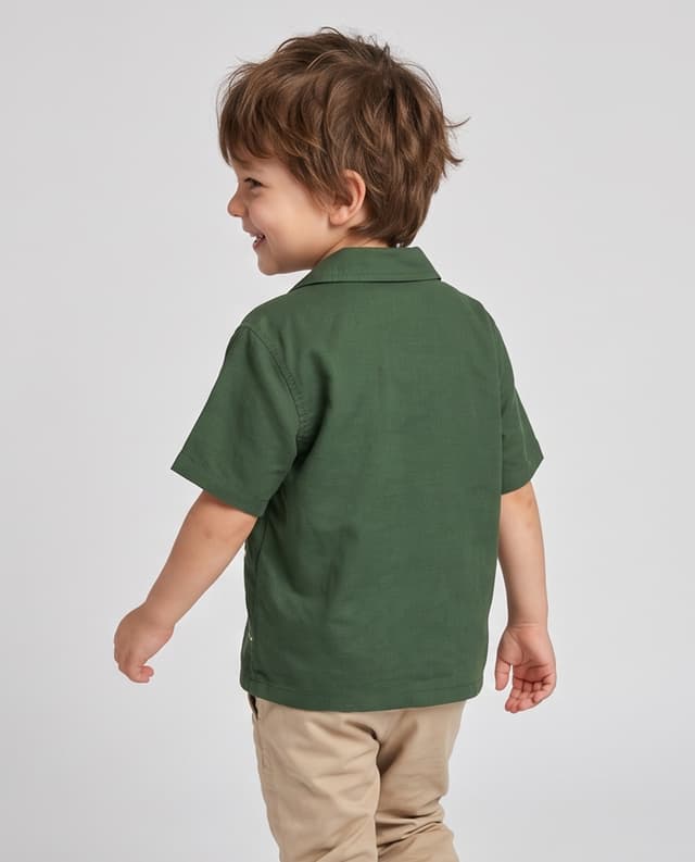 Embroidered Revere Collar Short Sleeve Shirt thumbnail 2