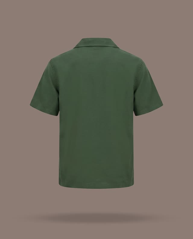 Embroidered Revere Collar Short Sleeve Shirt thumbnail 4