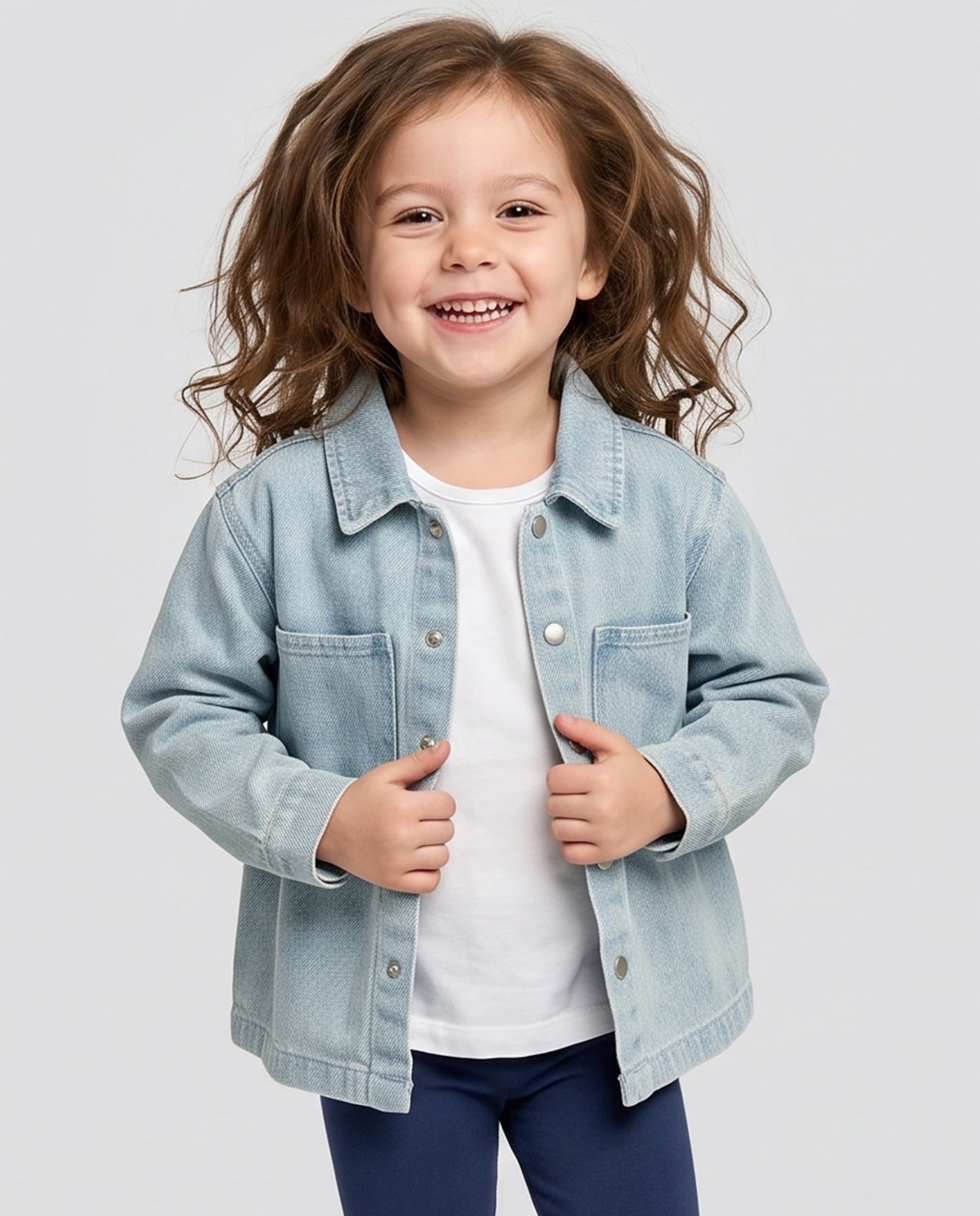 Faded Long Sleeves Denim Jacket