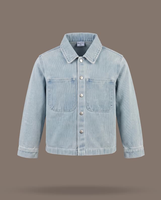 Faded Long Sleeves Denim Jacket thumbnail 3