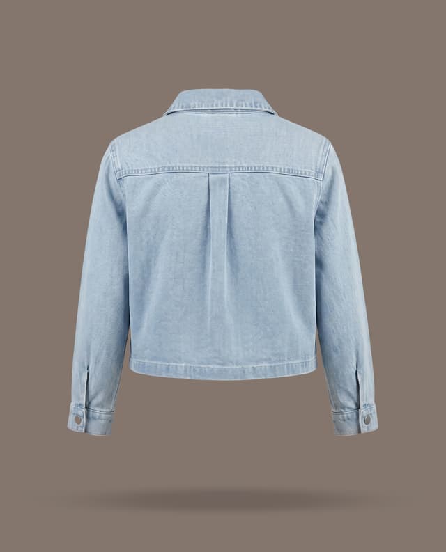 Faded Long Sleeves Denim Jacket thumbnail 4