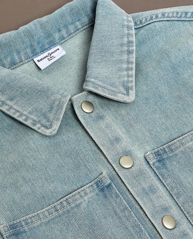 Faded Long Sleeves Denim Jacket thumbnail 5