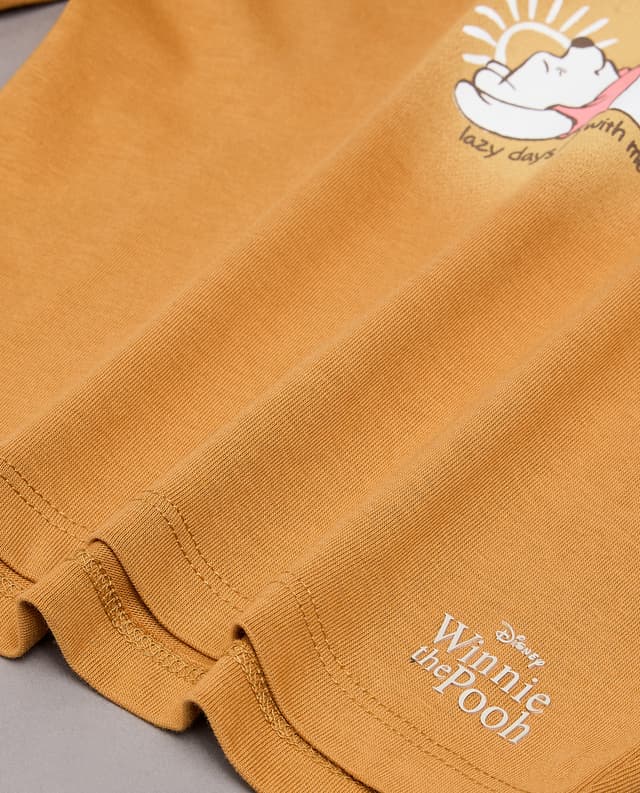 Winnie-The-Pooh Print T-Shirt with Crew Neck and Short Sleeves thumbnail 5