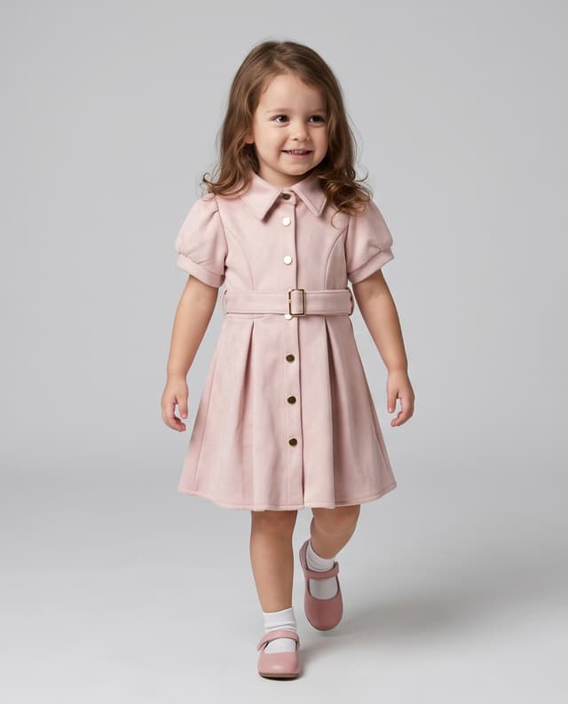 Solid Collared Mini Shirt Dress thumbnail 1
