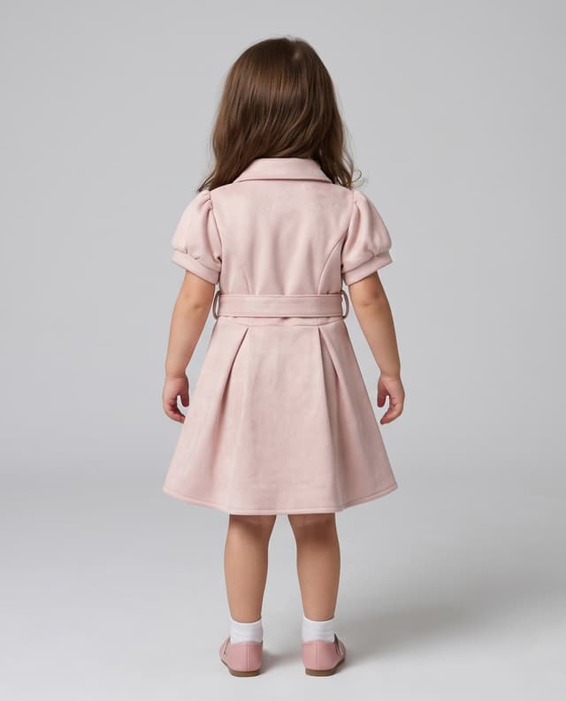 Solid Collared Mini Shirt Dress thumbnail 2