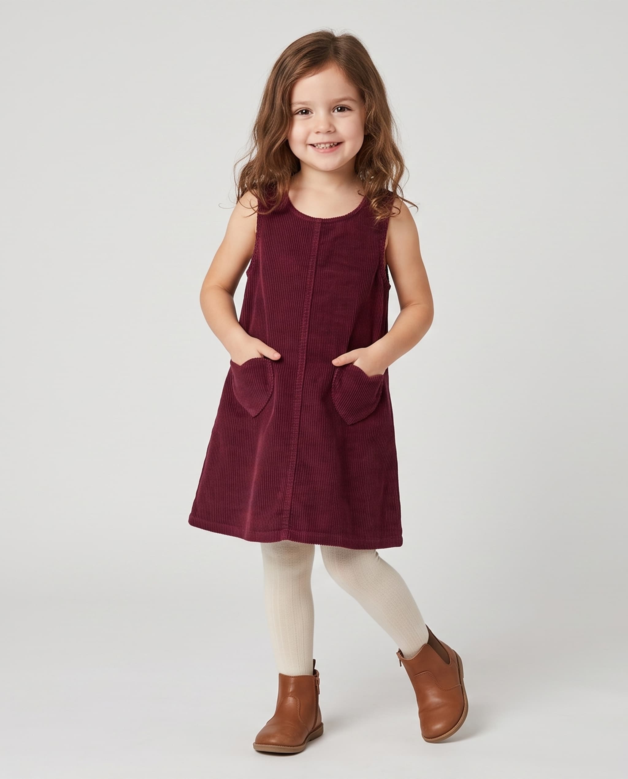 Textured Round Neck A-Line Mini Dress