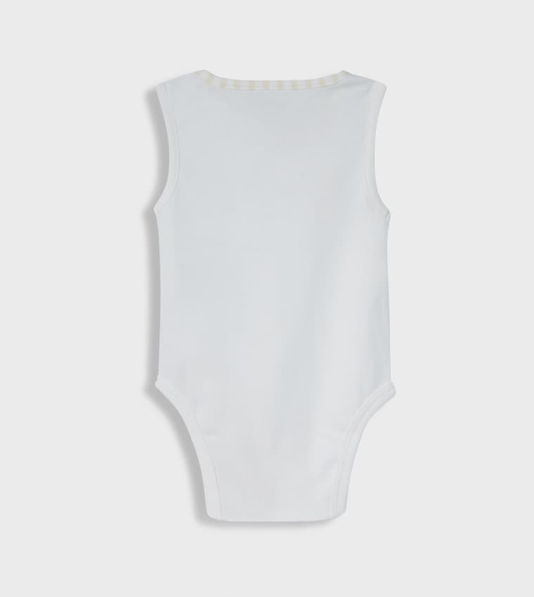 Babies and More Sleeveless Bodysuit - White