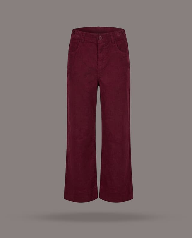 Textured Wide Leg Pants with Button Closure thumbnail 3