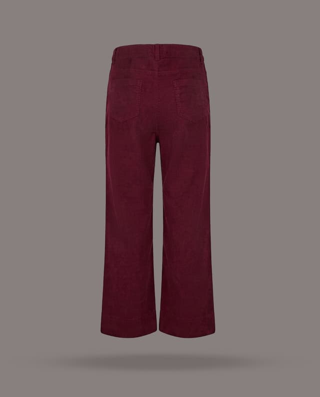 Textured Wide Leg Pants with Button Closure thumbnail 4