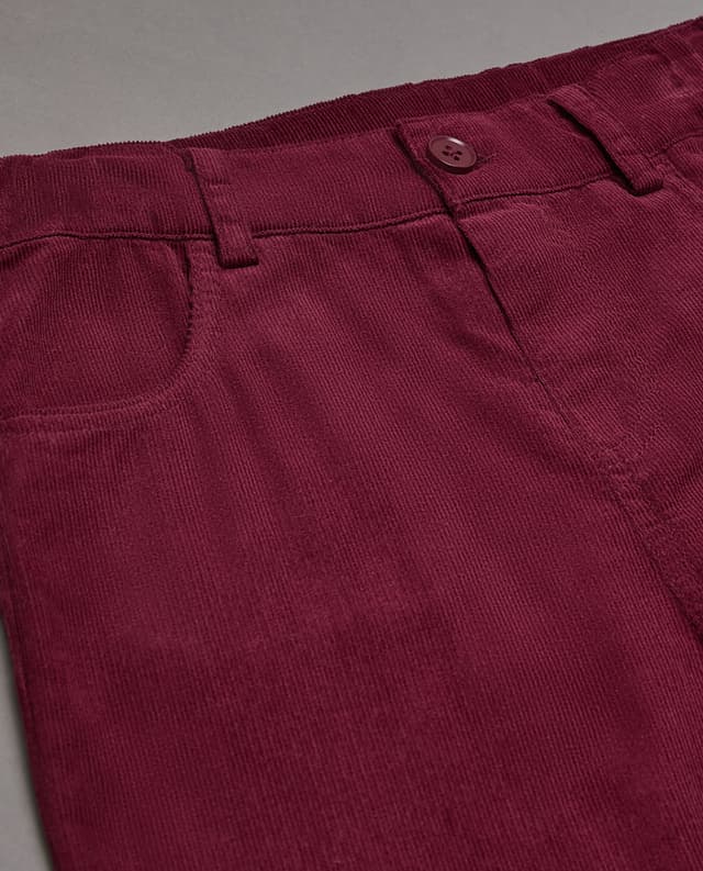 Textured Wide Leg Pants with Button Closure thumbnail 5