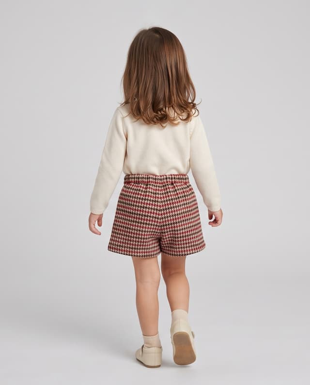 Houndstooth A-Line Skirt with Zipper Closure thumbnail 2