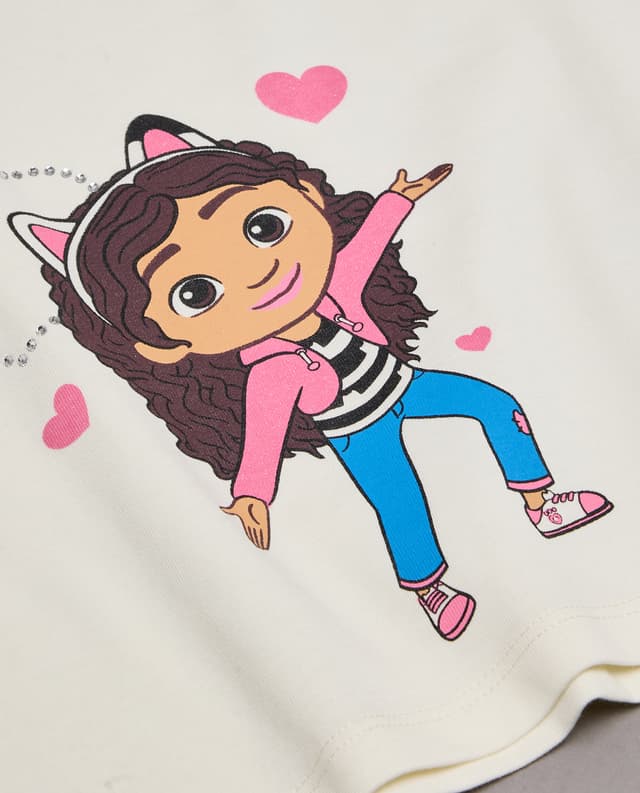 Gabby's Dollhouse Print T-Shirt with Crew Neck and Short Sleeves thumbnail 5
