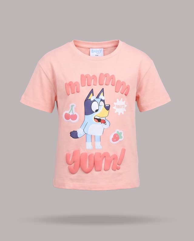 Bluey Print T-Shirt with Crew Neck and Short Sleeves thumbnail 3