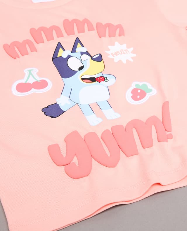 Bluey Print T-Shirt with Crew Neck and Short Sleeves thumbnail 5