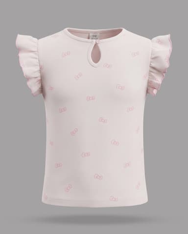 Cotton Jersey Tee with Frills thumbnail 4