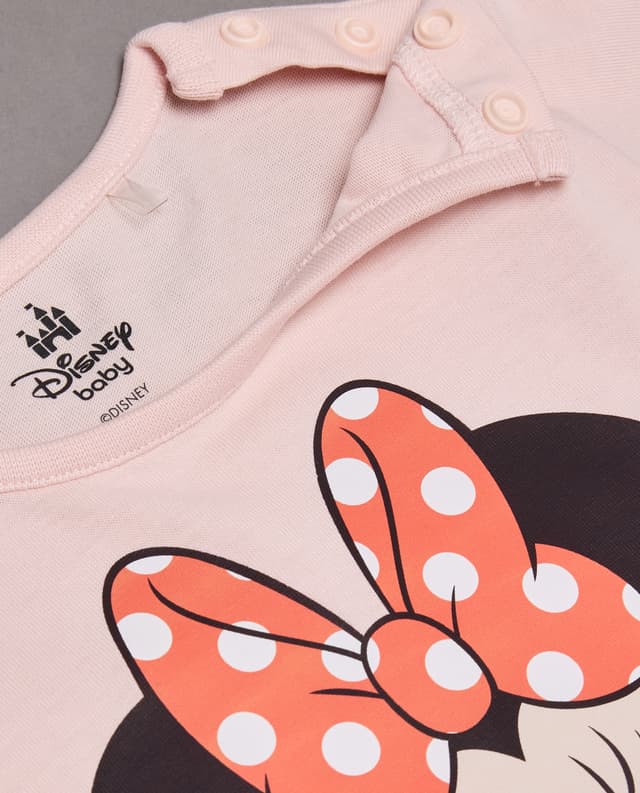 Minnie Mouse Print T-Shirt with Crew Neck and Short Sleeves thumbnail 5