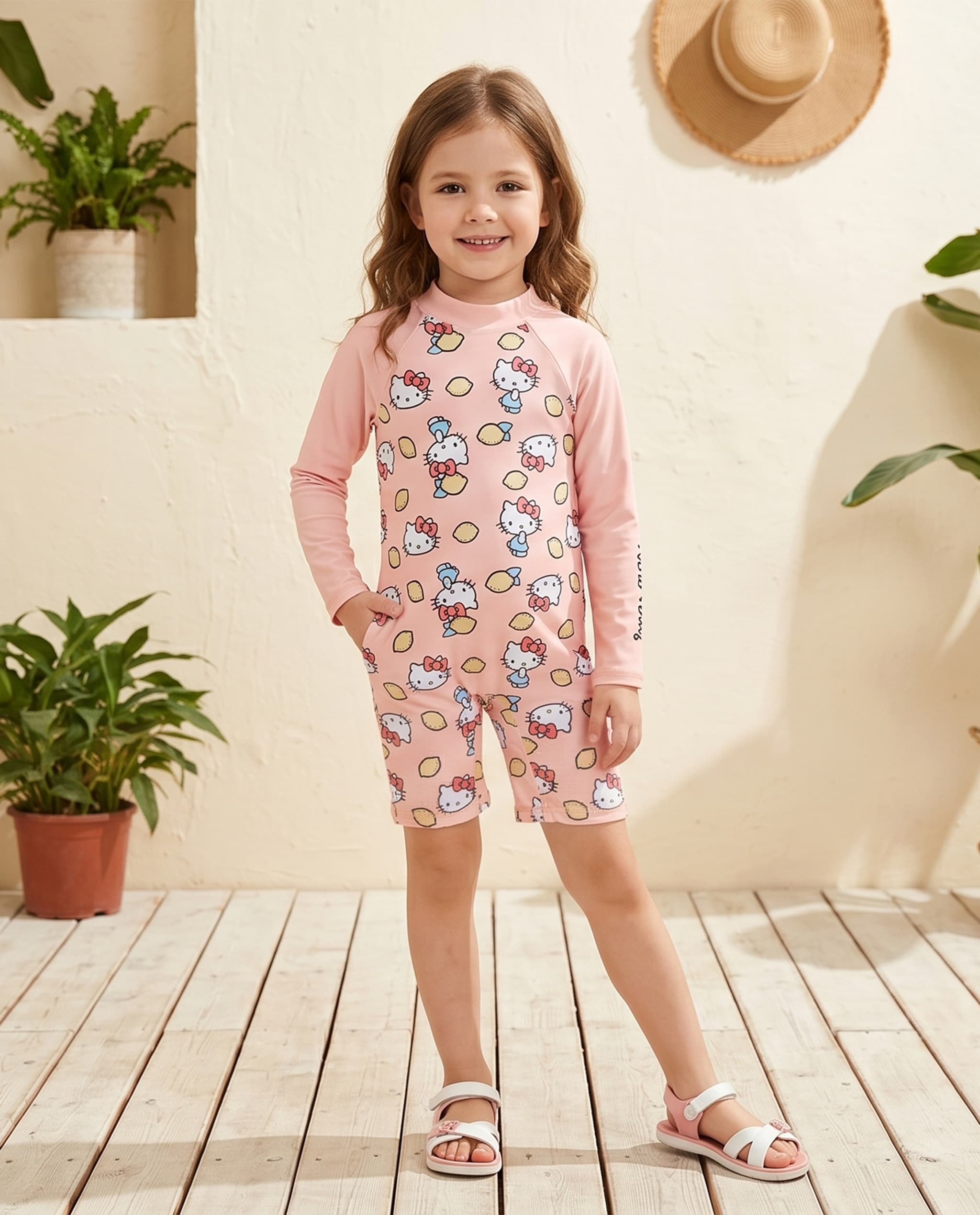 Hello Kitty Long Sleeve Legged Swimsuit