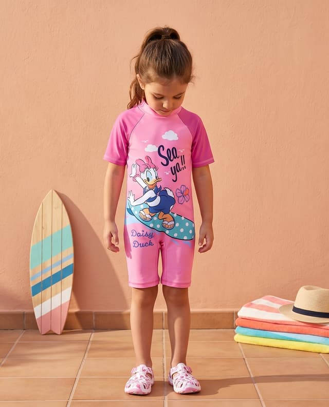 Daisy Duck Short Sleeve Legged Swimsuit thumbnail 1