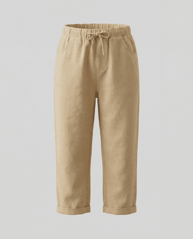 Textured Drawstring Waist Pants thumbnail 1