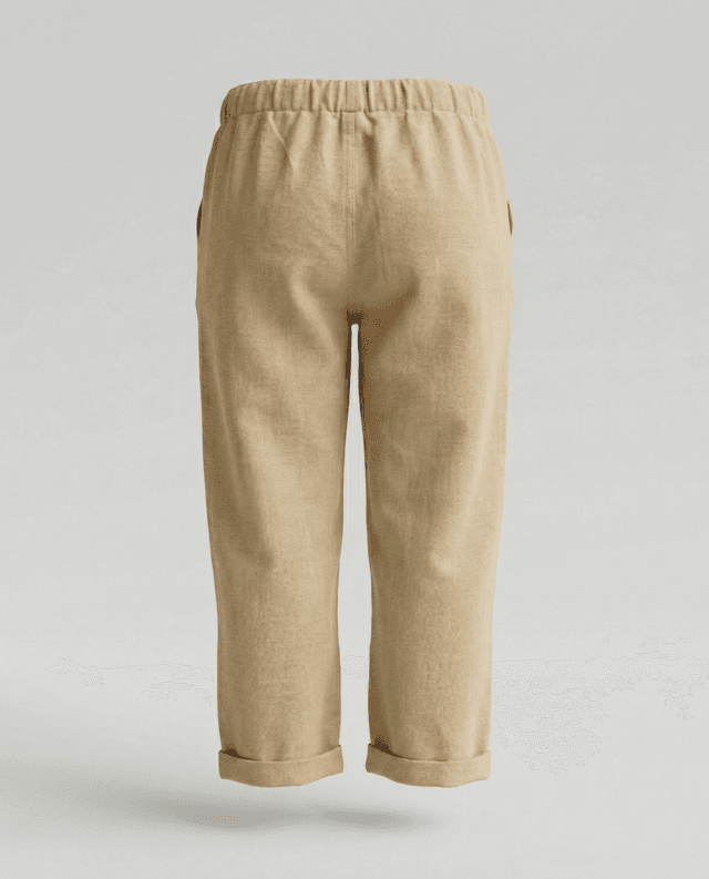 Textured Drawstring Waist Pants thumbnail 2