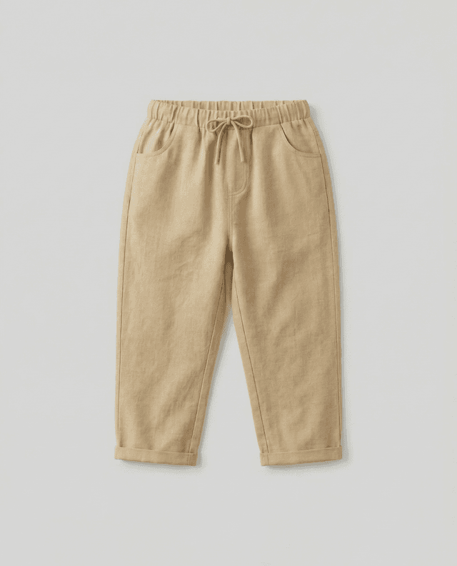 Textured Drawstring Waist Pants thumbnail 3