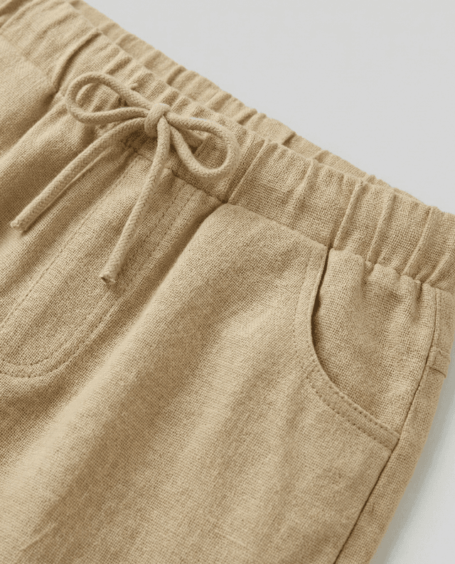 Textured Drawstring Waist Pants thumbnail 4