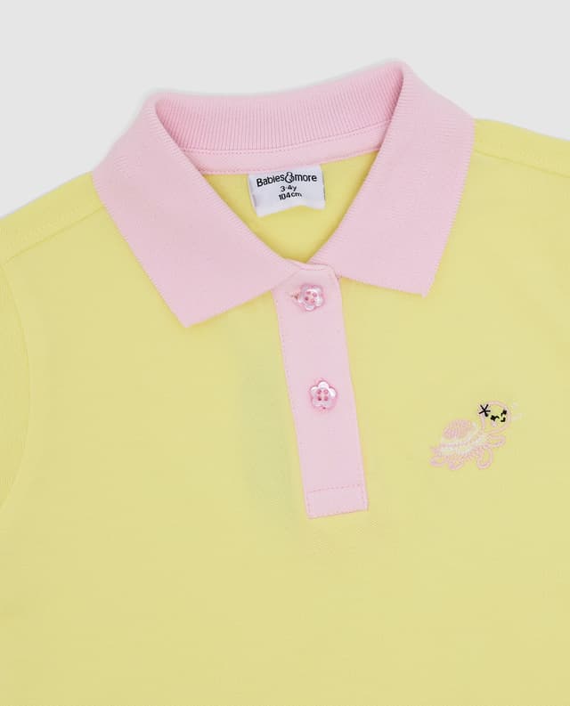 Embroidery Detail Pique Polo Dress thumbnail 5
