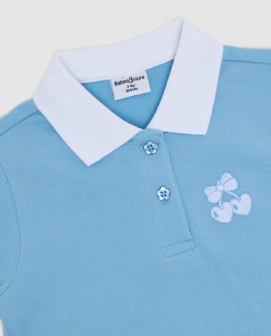 Girls Solid Strech Pique Polo thumbnail 5