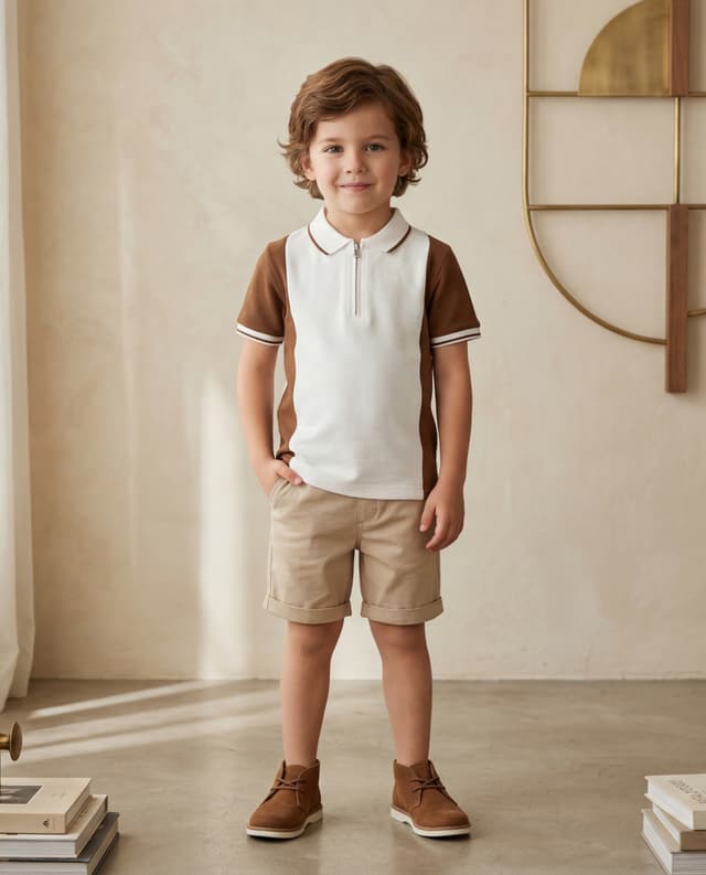 Boys Solid Zipper Shirt thumbnail 1