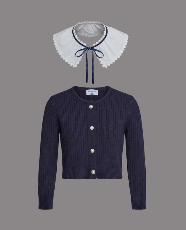 Ribbed Collared Cardigan thumbnail 3