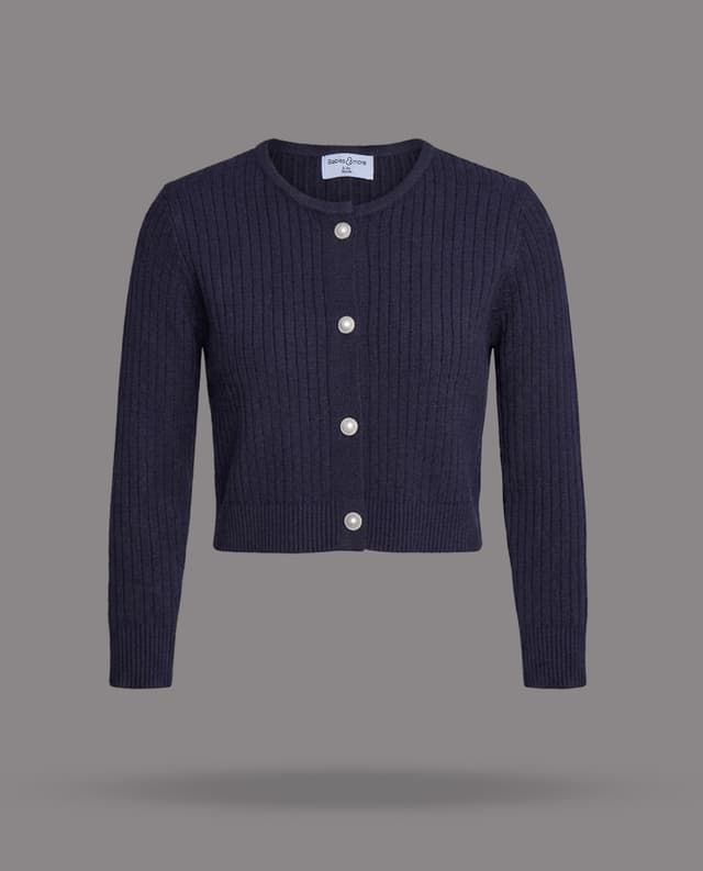 Ribbed Collared Cardigan thumbnail 4