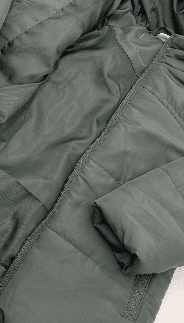 SOLID 100% Polyester Zipper Hooded Jacket thumbnail 3