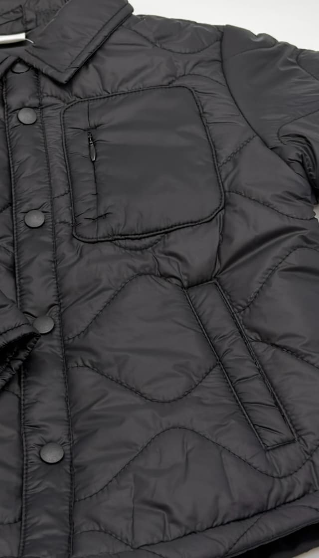 SOLID 100% Polyester Quilted Button Jacket thumbnail 3