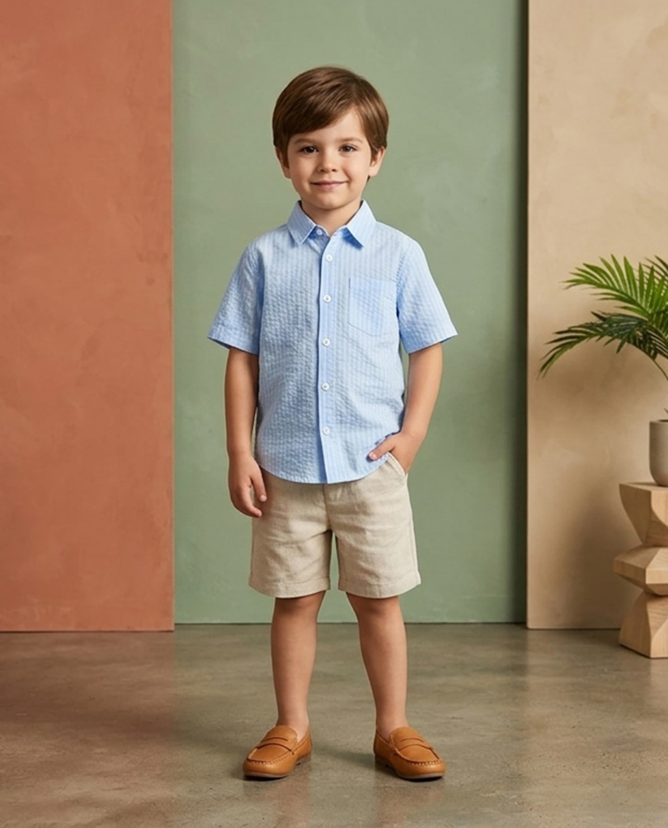 Short Sleeves Collar Shirt