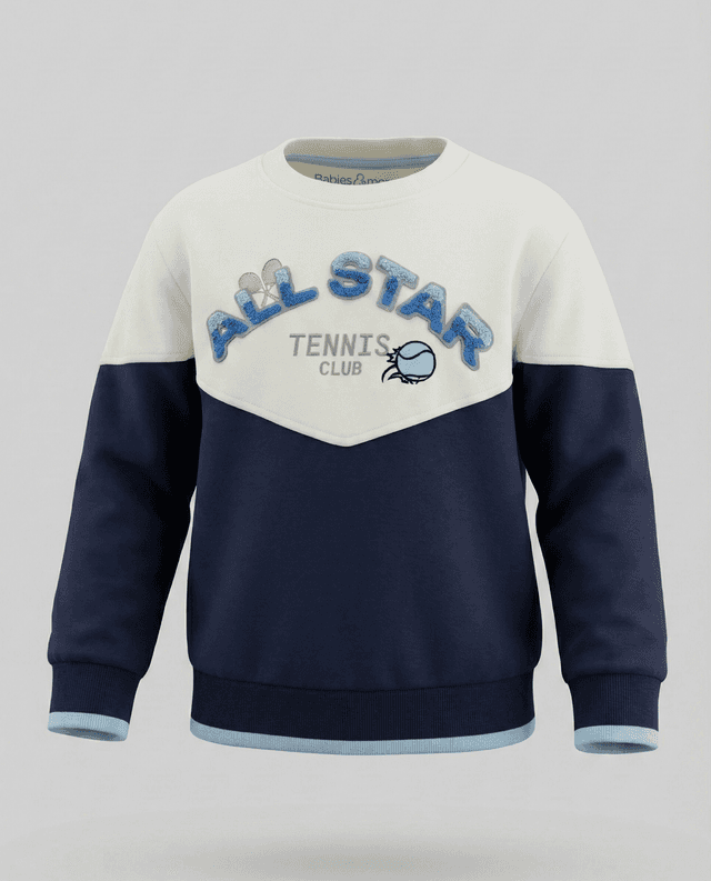 Casual 100%  Cotton Casual 100% Cotton Color Block Crew Neck Sweatshirt thumbnail 1