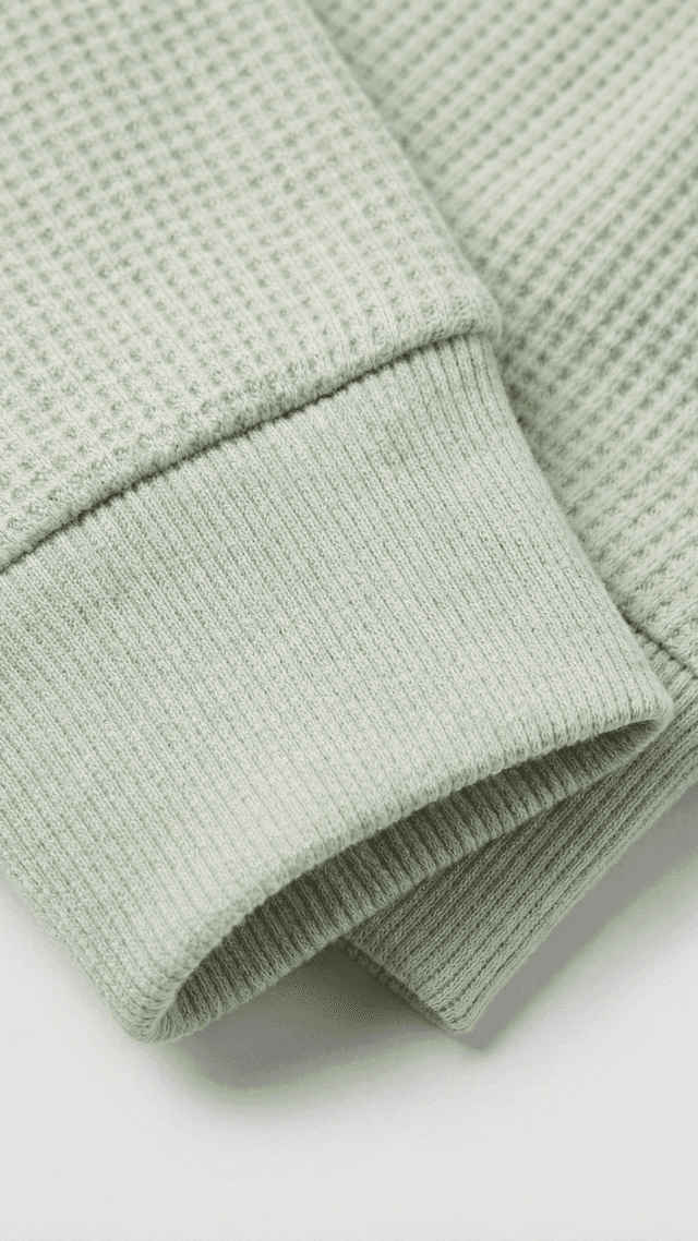SOLID Cotton Textured Crew Neck Sweatshirt thumbnail 2