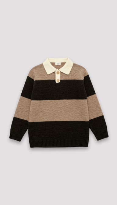 Babies and More Long Sleeves Sweater - Brown thumbnail 1