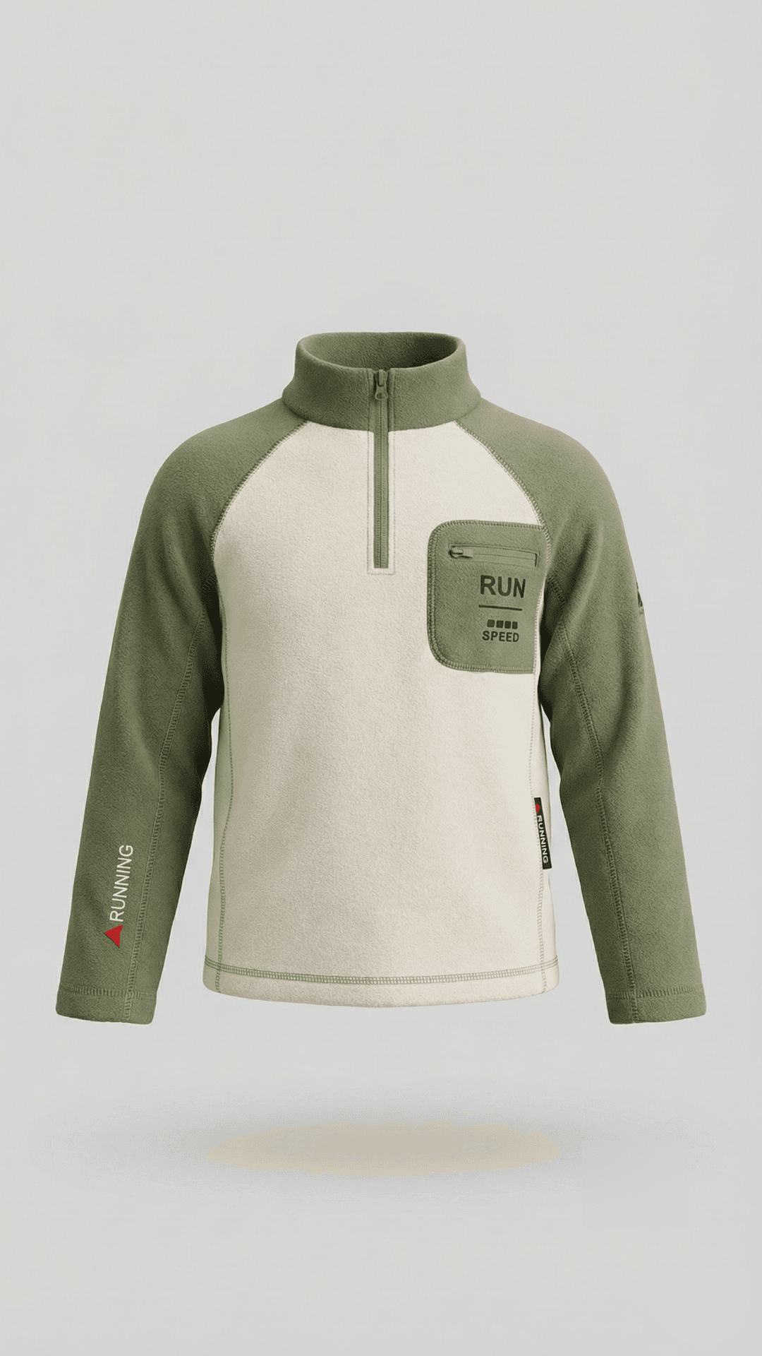 Color Block High Neck Sweatshirt