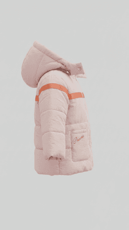 Striped Hooded Puffer Jacket