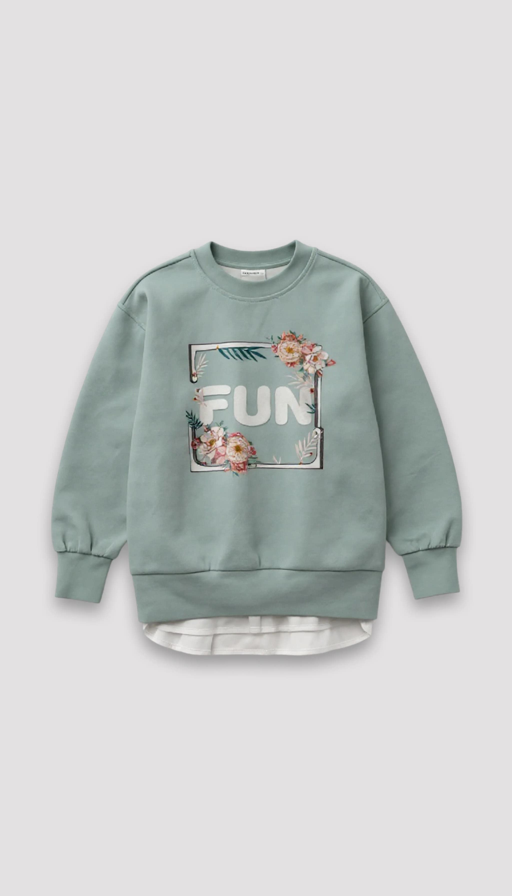 Casual 48% Cotton 45% Polyester 7% Elastane Printed Crew Neck Sweatshirt
