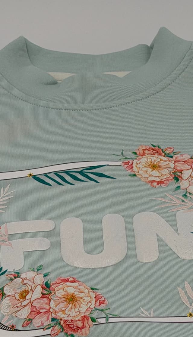 Casual 48% Cotton 45% Polyester 7% Elastane Printed Crew Neck Sweatshirt thumbnail 3
