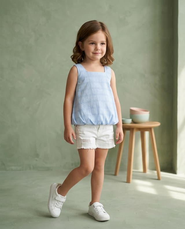 Solid Sleeveless Top with Square Neck thumbnail 1