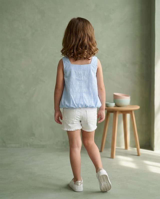 Solid Sleeveless Top with Square Neck thumbnail 2
