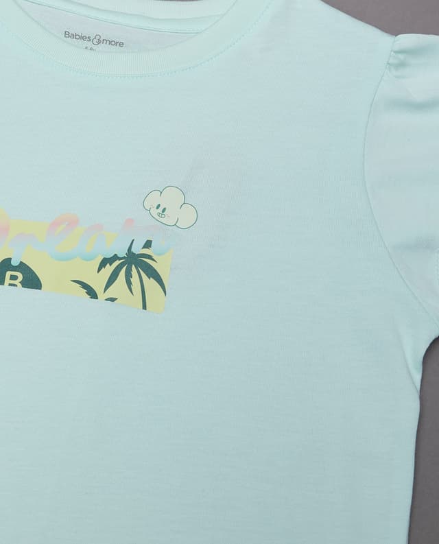 Printed T-Shirt with Crew Neck and Short Sleeves thumbnail 5