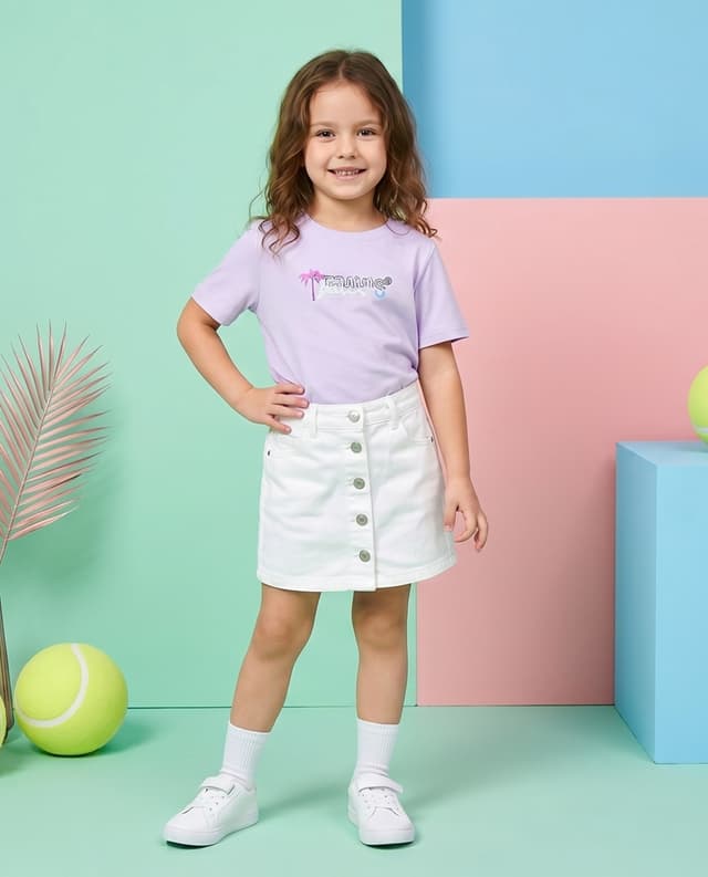 Printed T-Shirt with Crew Neck and Short Sleeves thumbnail 1