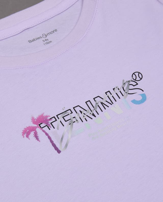 Printed T-Shirt with Crew Neck and Short Sleeves thumbnail 5