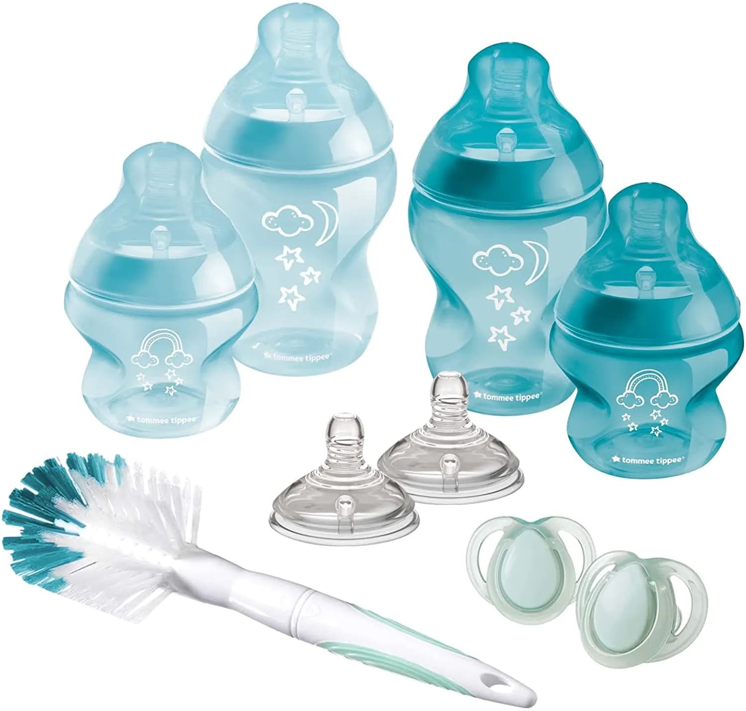 Tommee Tippee - Closer To Nature Baby Bottle Kit - Blue Stars